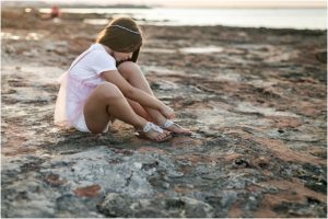 fotografia niña playa